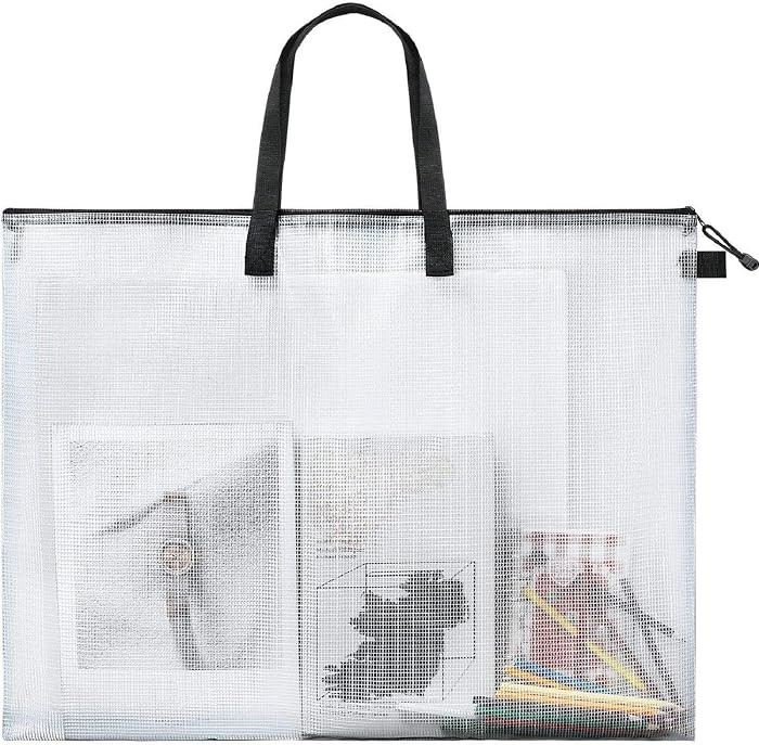 Outus 1 Pcs 19 x 25 Inches Art Portfolio Case Posters Transparent Storage Bag Portfolio Folder wi... | Amazon (US)