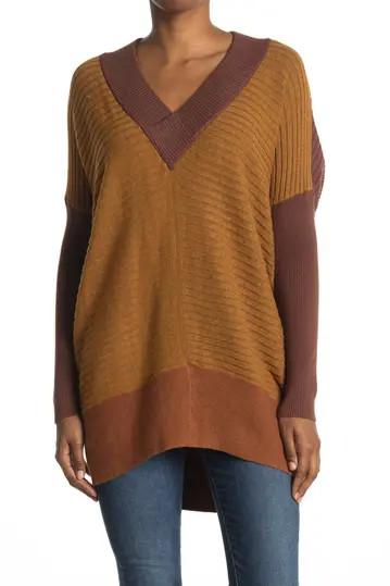 Colorblock Dolman Sleeve Sweater | Nordstrom Rack