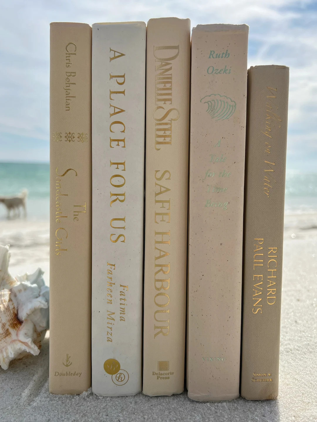 Decorative Books Sandy Beige Earth Tone Neutral Book Shelf Decor Bundle of Tan, Cream, Ivory, Gol... | Etsy (US)