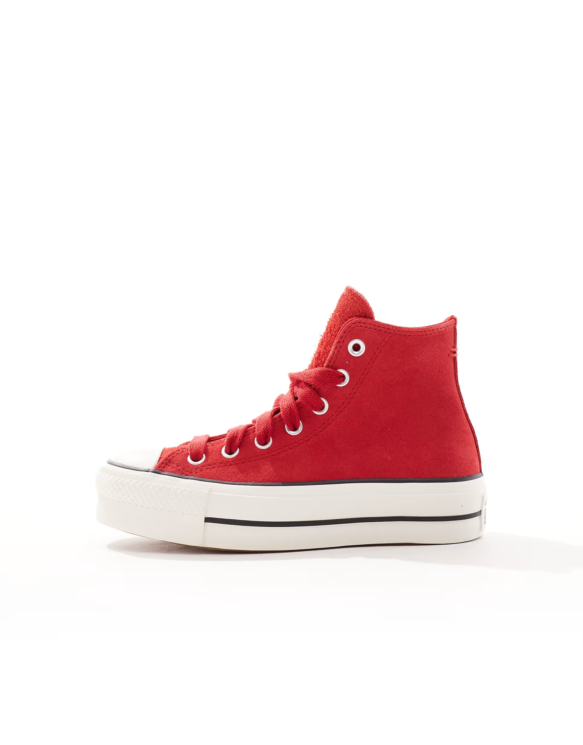 Converse Lift Hi trainers with chunky laces in red | ASOS (Global)