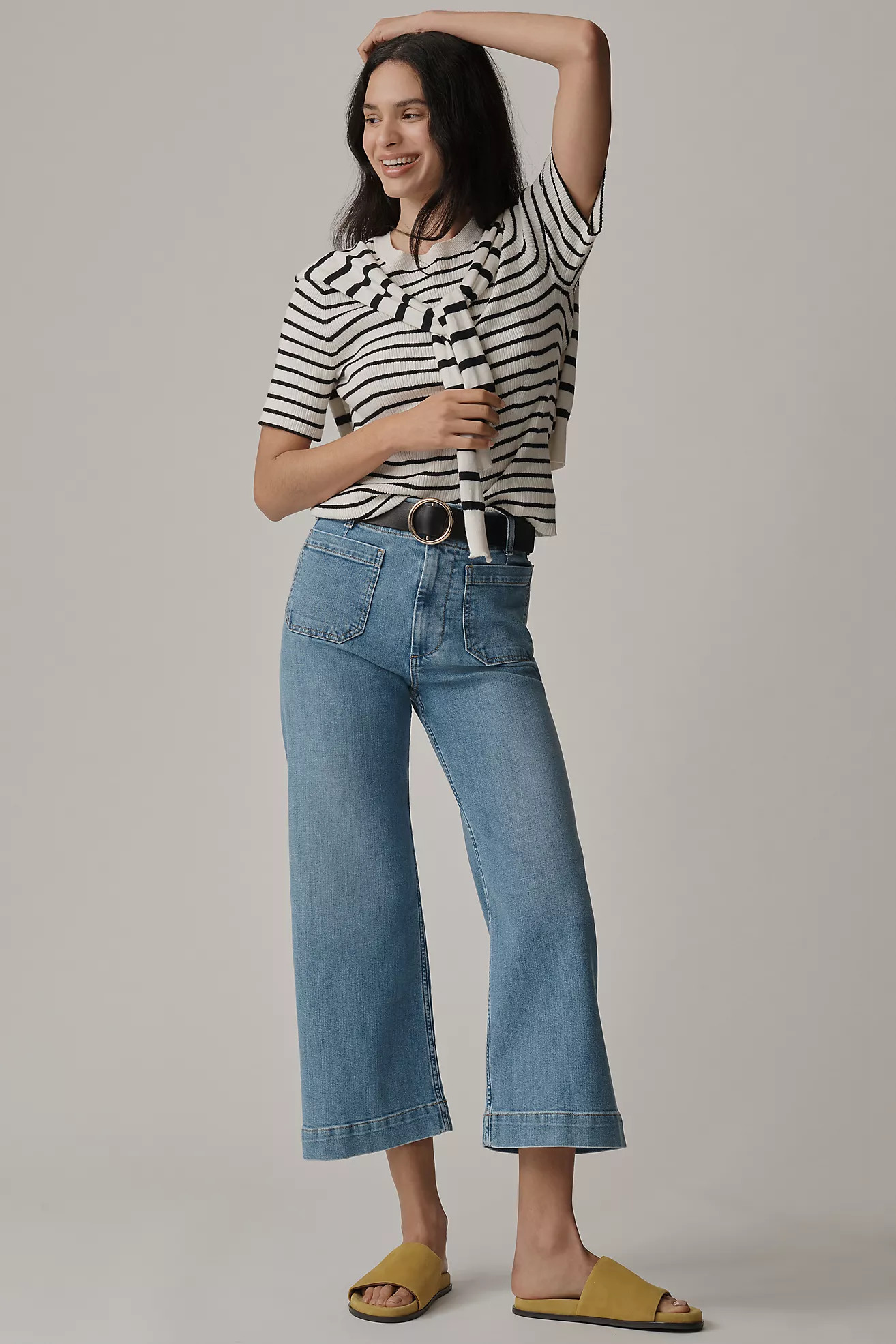 The Colette Crop Wide-Leg Jeans by Maeve | Anthropologie (US)
