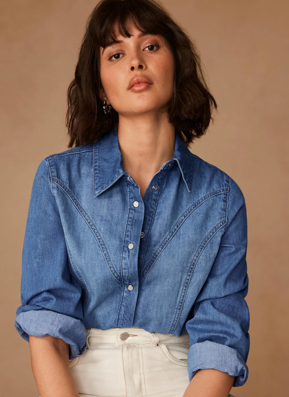 SHOP THE LOOKIndigo Denim Western Shirt£89.00Colour: BlueSize Guide
  
Choose your sizeChoose yo... | Mint Velvet
