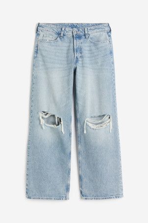 Baggy Regular Jeans - Pale denim blue - Ladies | H&M US | H&M (US + CA)