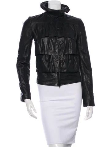Diane von Furstenberg Cupcake Bomber Leather Jacket | The Real Real, Inc.