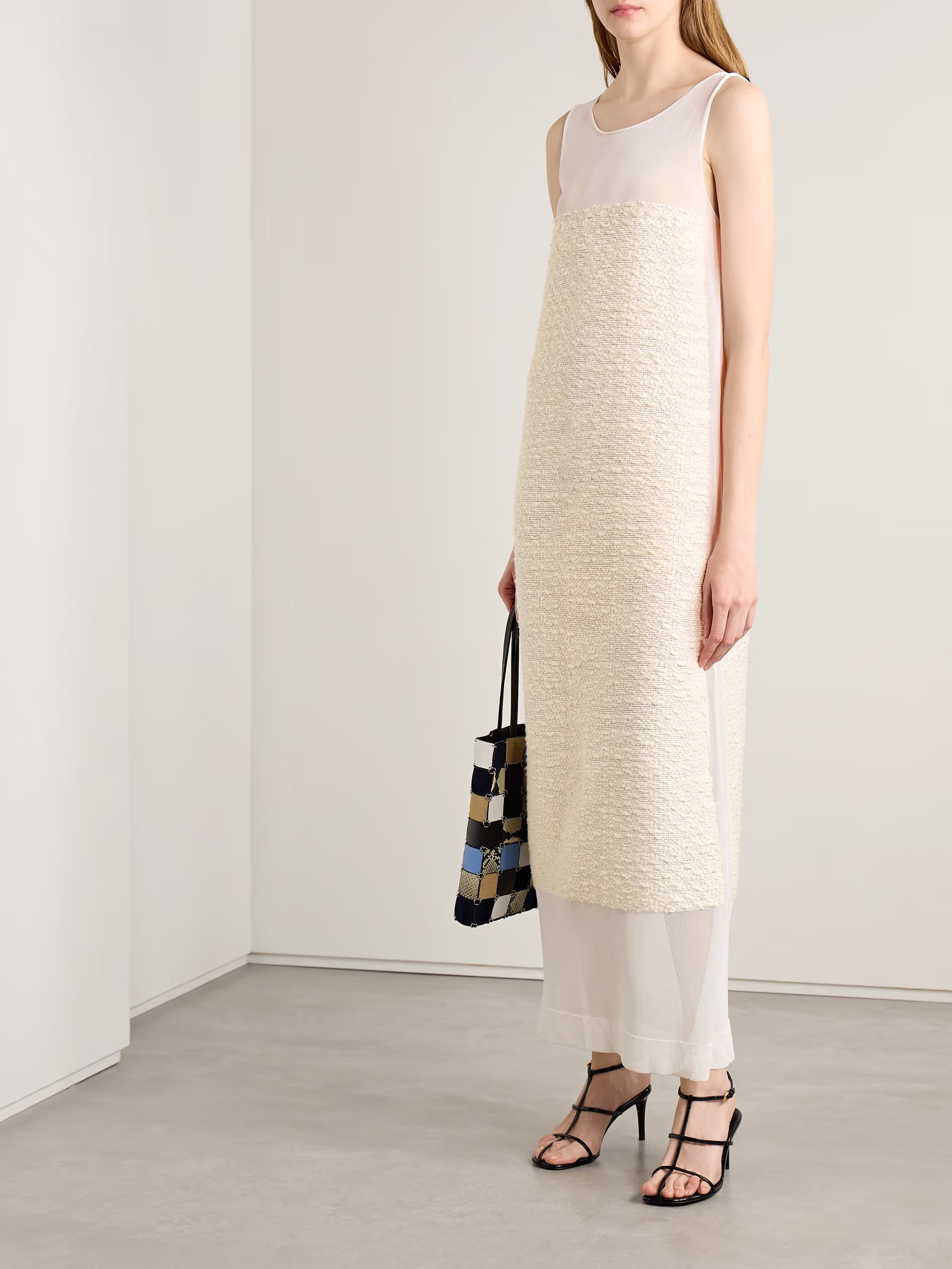 Miriele tweed-paneled knitted maxi dress | NET-A-PORTER (US)