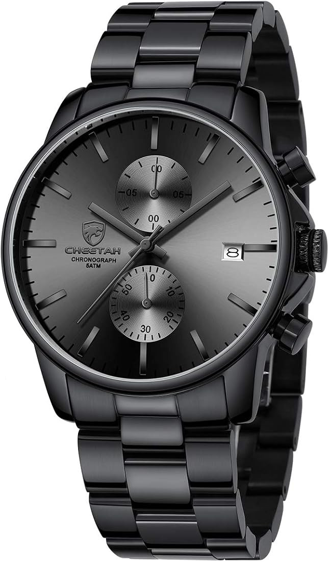 GOLDEN HOUR Fashion Business Mens Watches with Stainless Steel Waterproof Chronograph Quartz Watc... | Amazon (US)