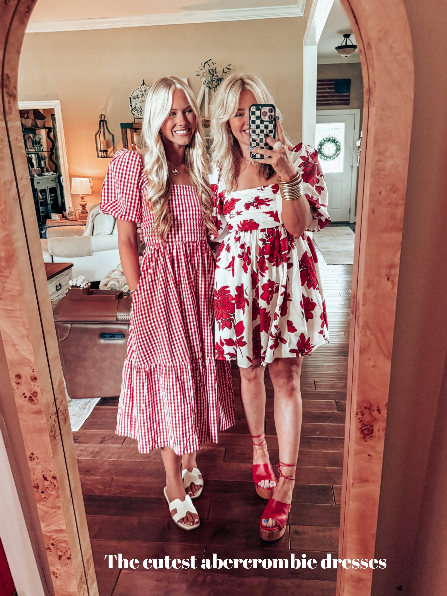 Our dresses for my oldest daughters college graduation 🥰♥️
Gingham dress - size XS 
Her white sandals are Target last year. 
My floral dress is almost sold out and on clearance. I’m in a medium. 
My sandals are true to size 

#LTKFindsUnder100 #LTKStyleTip #LTKOver40