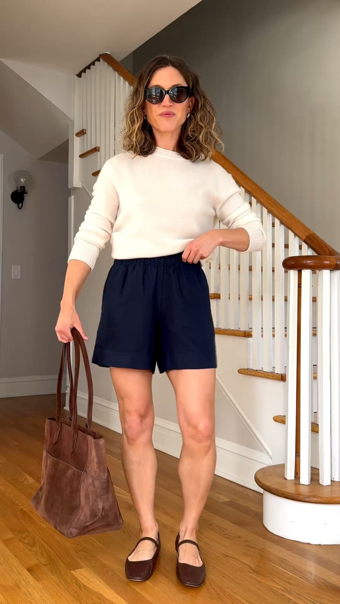 
Comfy and chic spring look from @Quince 

Mongolian Cashmere Boxy Crewneck Sweater, TTS

100% European Linen High Waisted Shorts, TTS, comes in a ton of colors

Italian Suede Shopper Tote, this is the chocolate brown color, great quality!

#quincepartner


#LTKSeasonal #LTKOver40 #LTKPetite