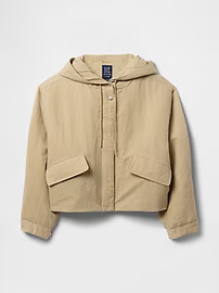 Hooded Nylon Cropped Jacket | Gap (US)