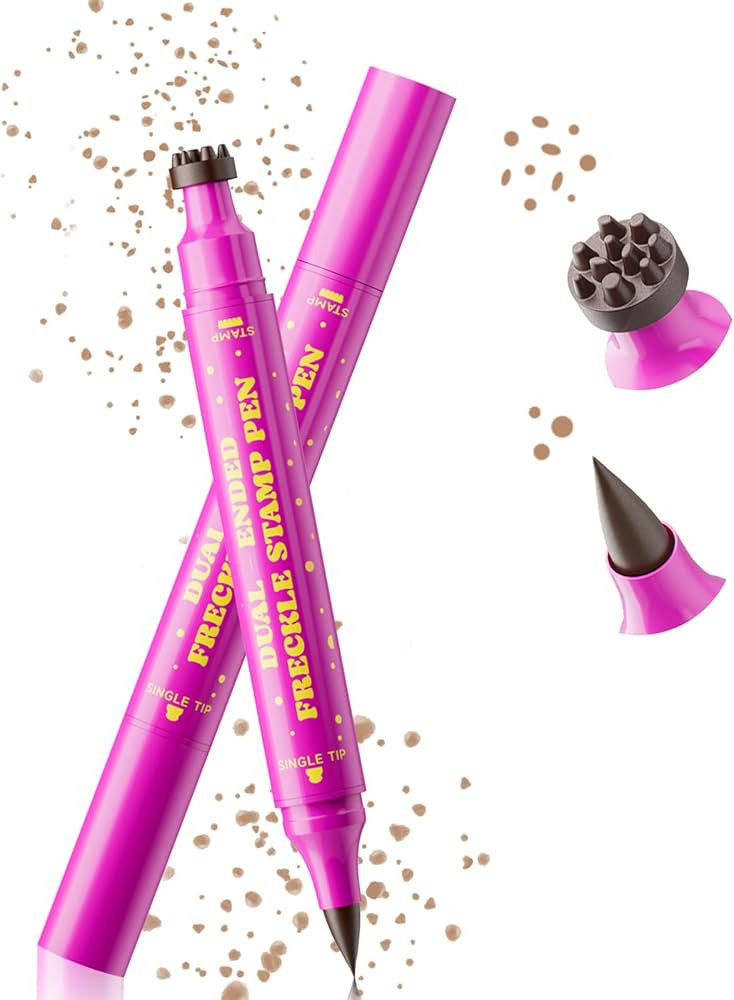 2 in 1 Freckle Stamp Pen Waterproof for Natural Lifelike Faux Freckle Stamp Long Lasting Quick Dr... | Amazon (US)