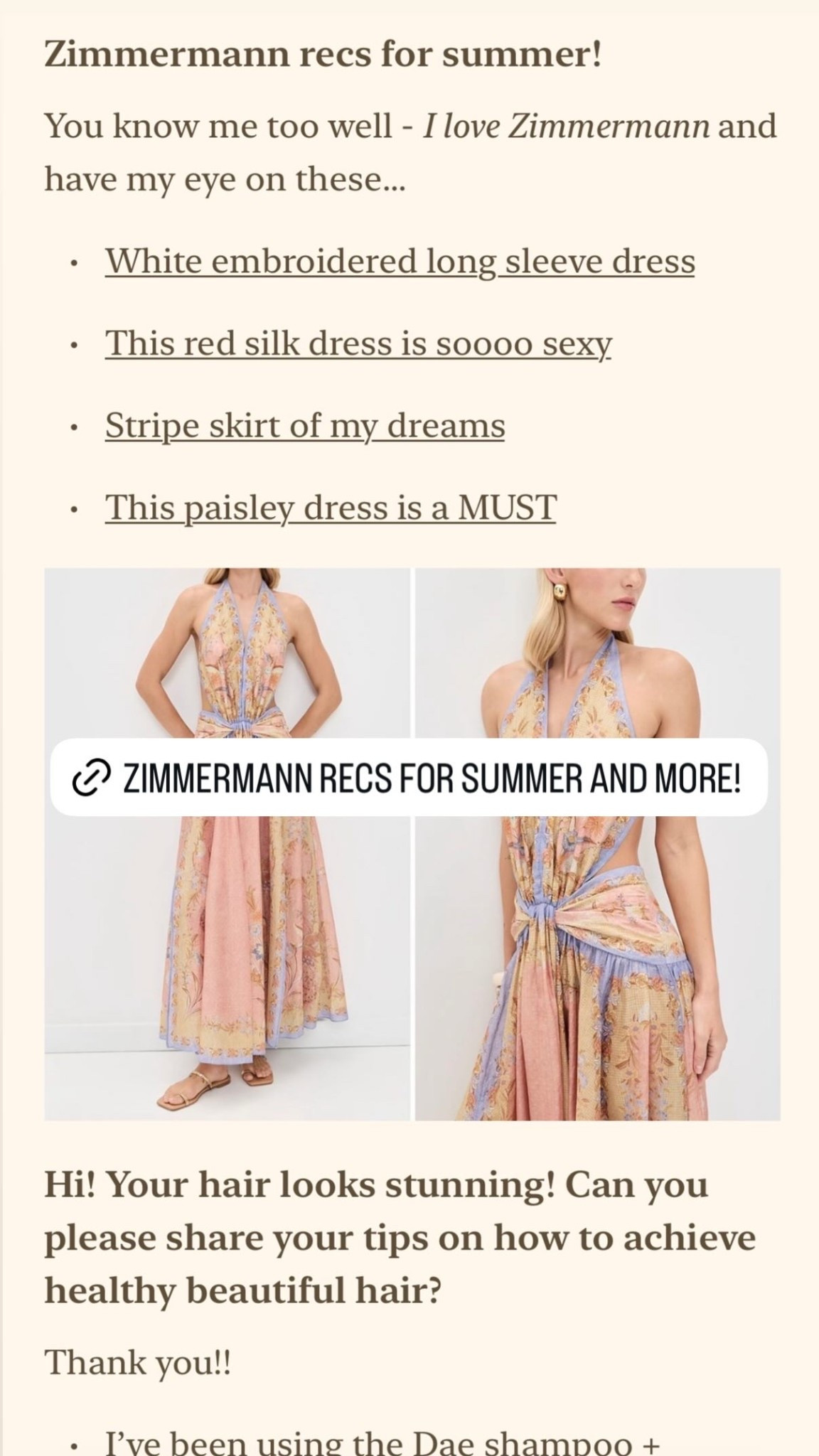 Zimmermann I’m loving.

#LTKMothersDay #LTKootd #LTKstorytime