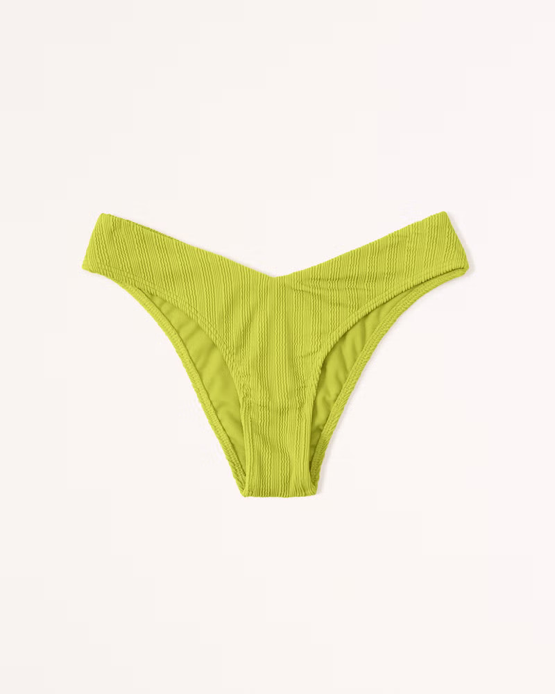 Tall-Side High-Leg Cheeky Bottom | Lime Green Bikini 2023 | Lime Green Swimsuit | Green Bathing Suit | Abercrombie & Fitch (US)
