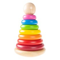 Rainbow Stacking Rings - Classic Wooden Montessori Manipulation Toy for Babies and Toddlers to Le... | Walmart (US)
