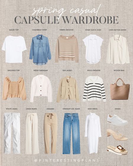 Spring casual capsule wardrobe!

All links on the blog: https://
www.pinterestingplans.com/spring-casual-capsule-
wardrobe/

#LTKSeasonal #LTKunder50 #LTKunder100