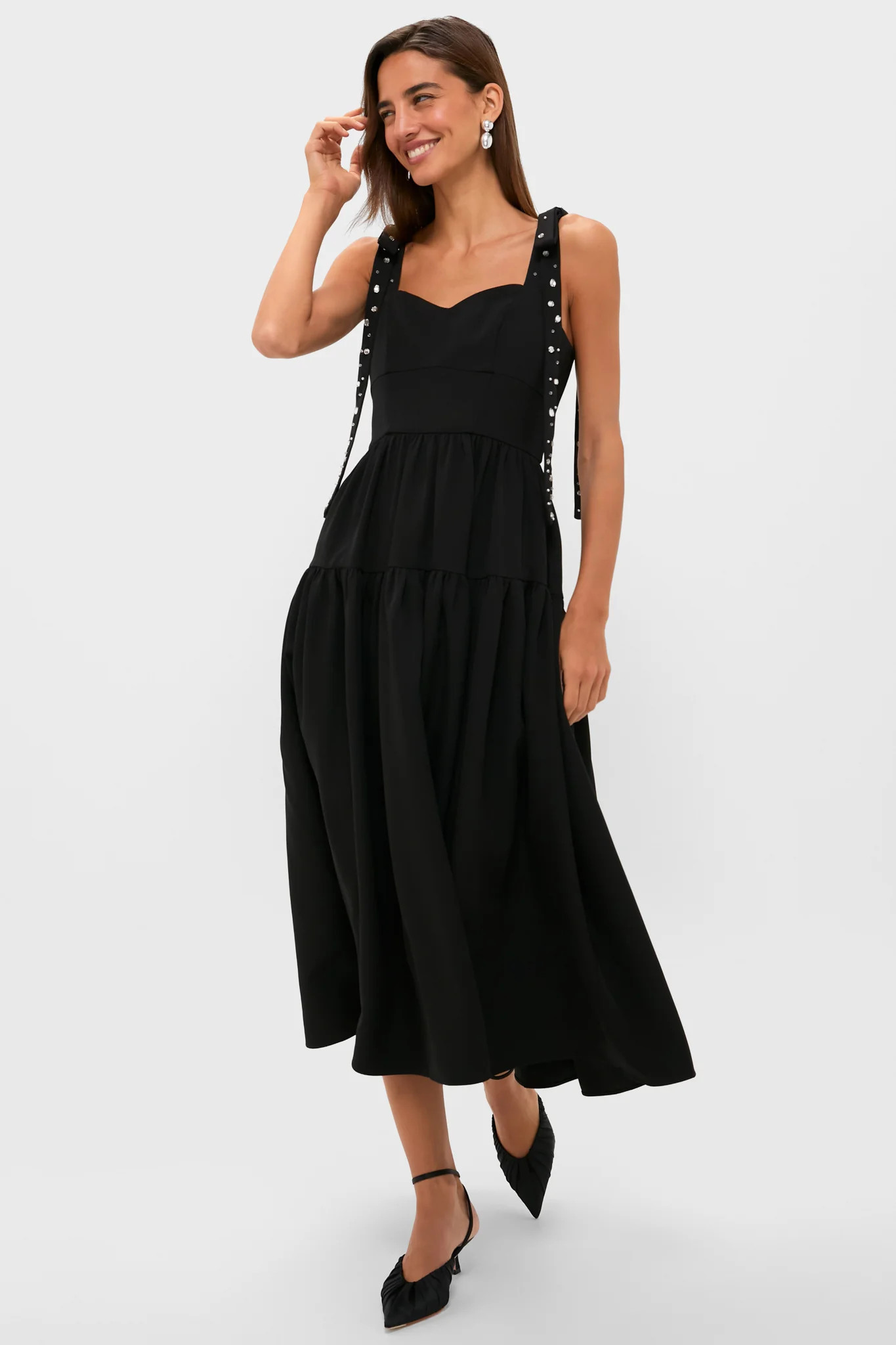 Black Embellished Agnes Maxi Dress | Tuckernuck (US)