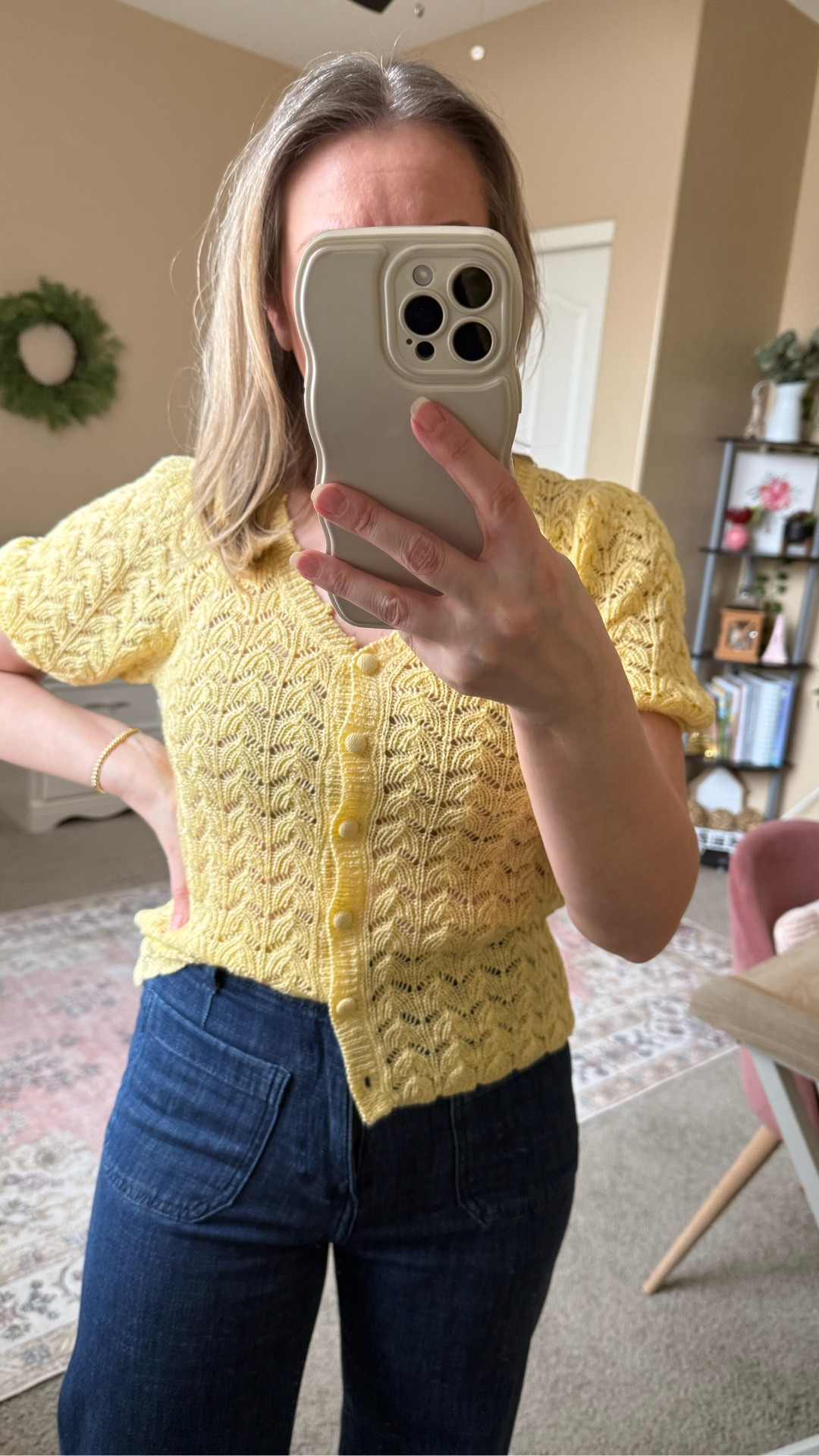 Really cute pointelle sweater from Kohls. It’s lightweight and this color is perfect for spring. It’s also available in pink. On sale now with code SHOPPER20
You can order online and pick up in store. Kohl’s has a hassle-free pick-up process that I love. You simply get a bin number for your order, and you don’t need to interact with anyone. My orders are always ready for pickup in about an hour. 

#LTKGiftGuide
Spring break, spring outfit, spring top, spring sweater, 
#KohlsFinds#LTKootd #LTKfindsunder50 #LTKover40

#LTKstyletip #LTKworkwear #LTKVideo

#LTKmomlife #LTKSeasonal #LTKSaleAlert