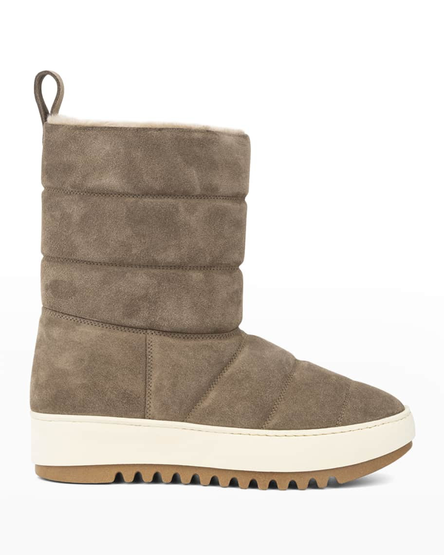 Alcee Quilted Suede Snow Boots | Neiman Marcus
