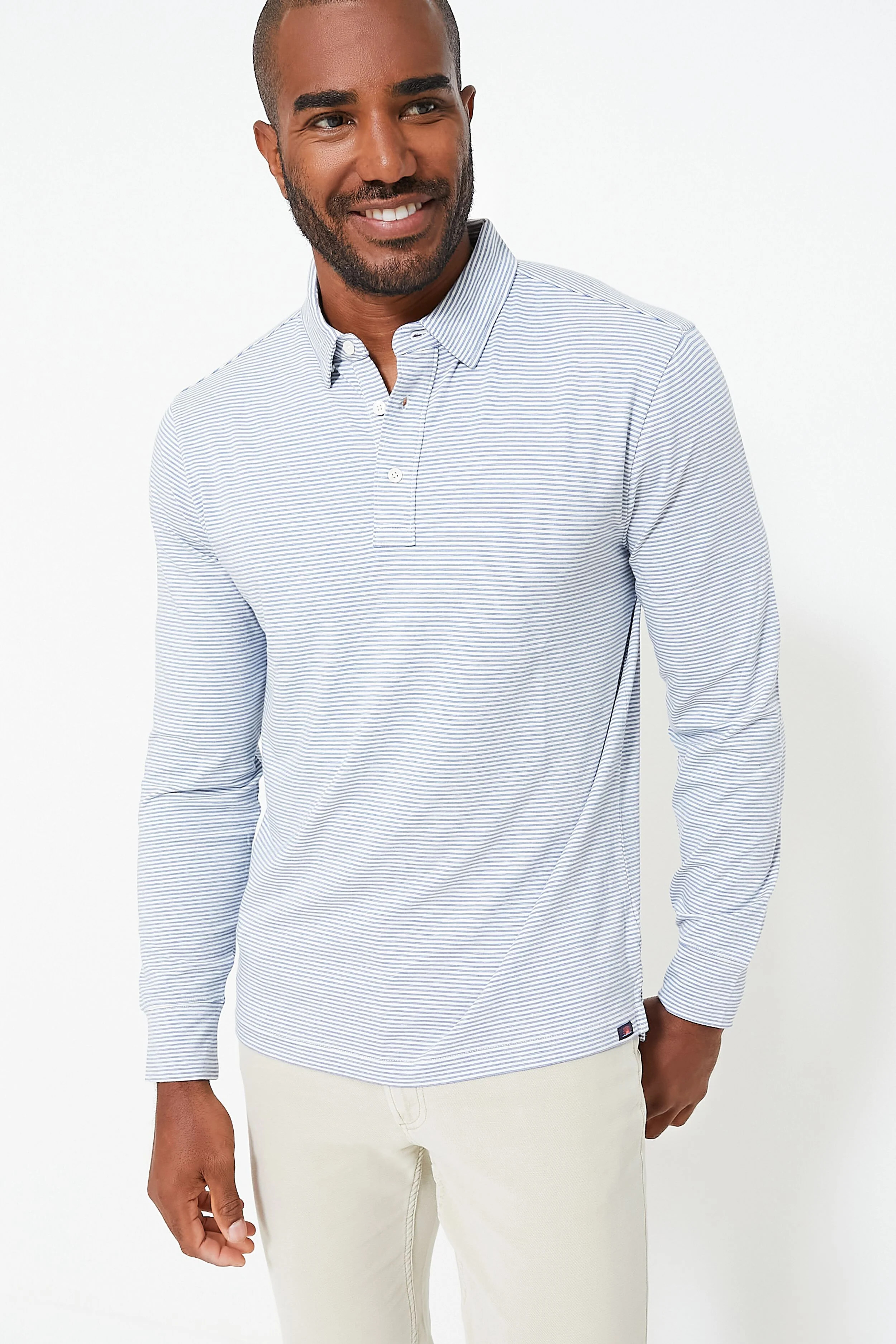 Madaket Stripe Long Sleeve Movement Polo | Tuckernuck (US)