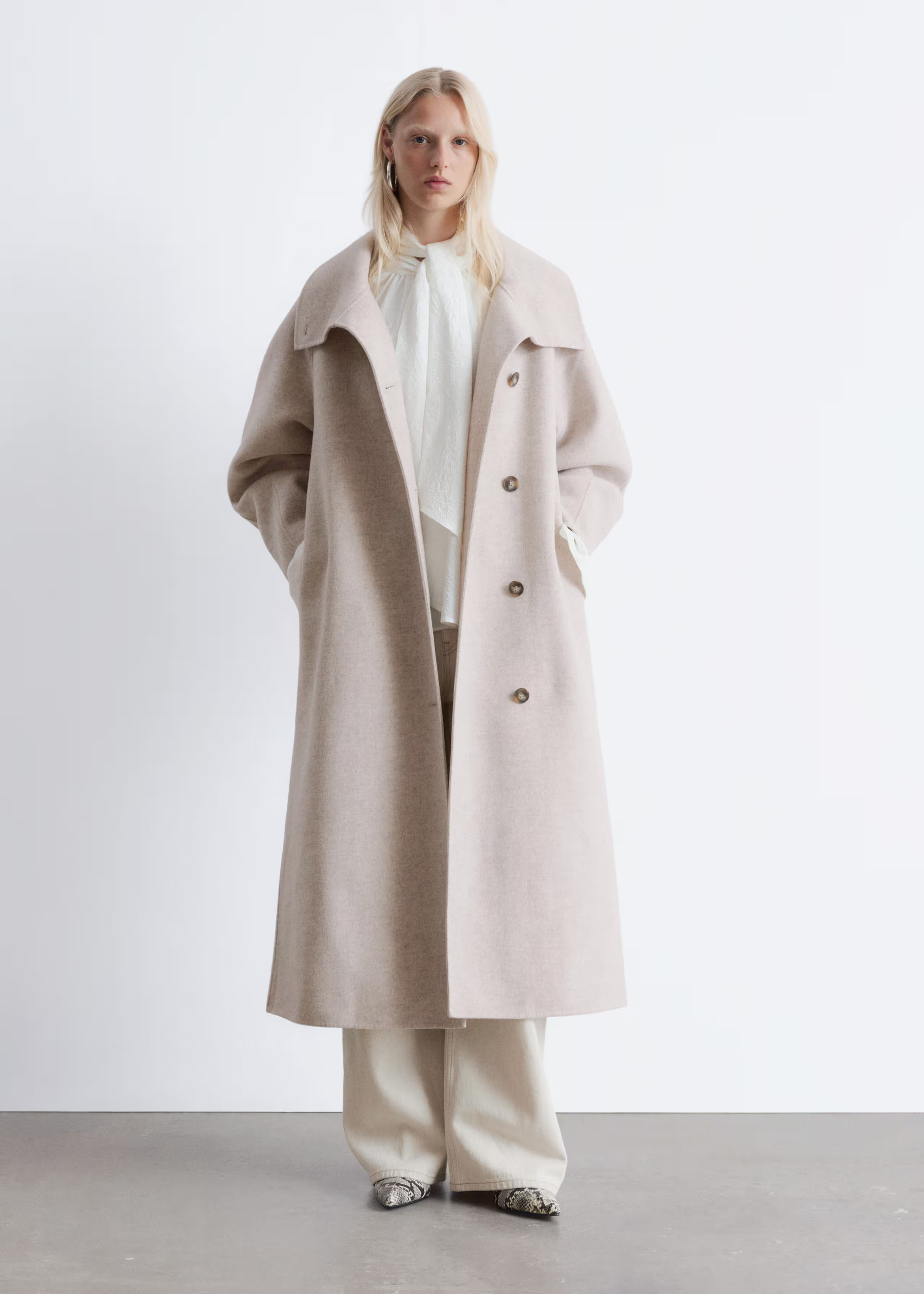 Funnel-Collar Wool Coat | & Other Stories EU