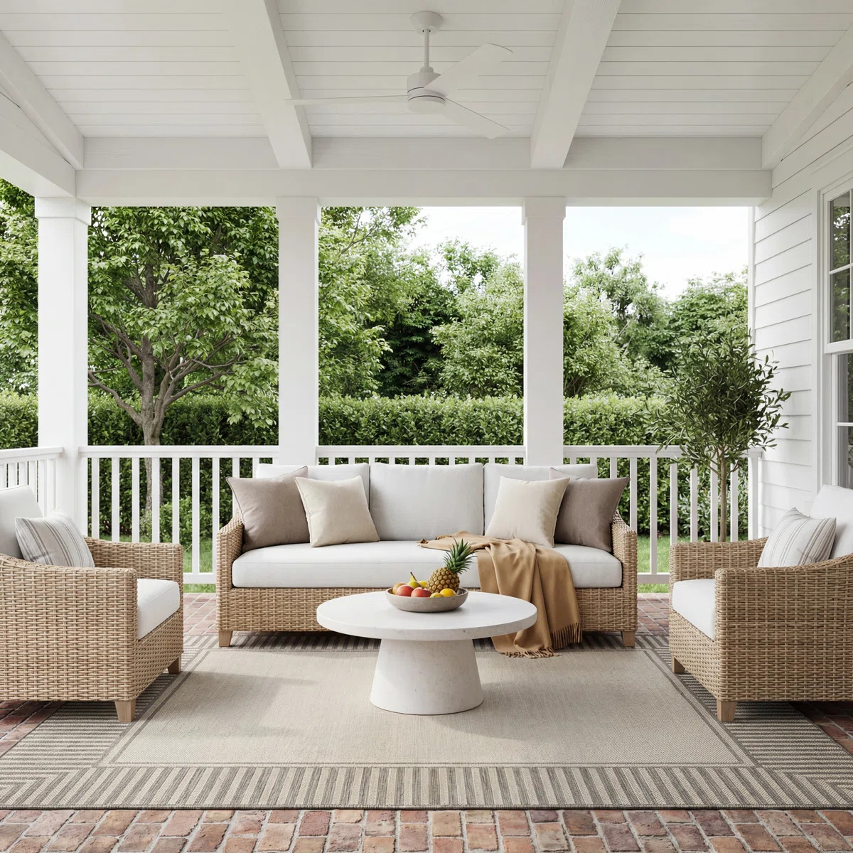 Alegre Bordered Indoor/Outdoor Rug | Wayfair North America