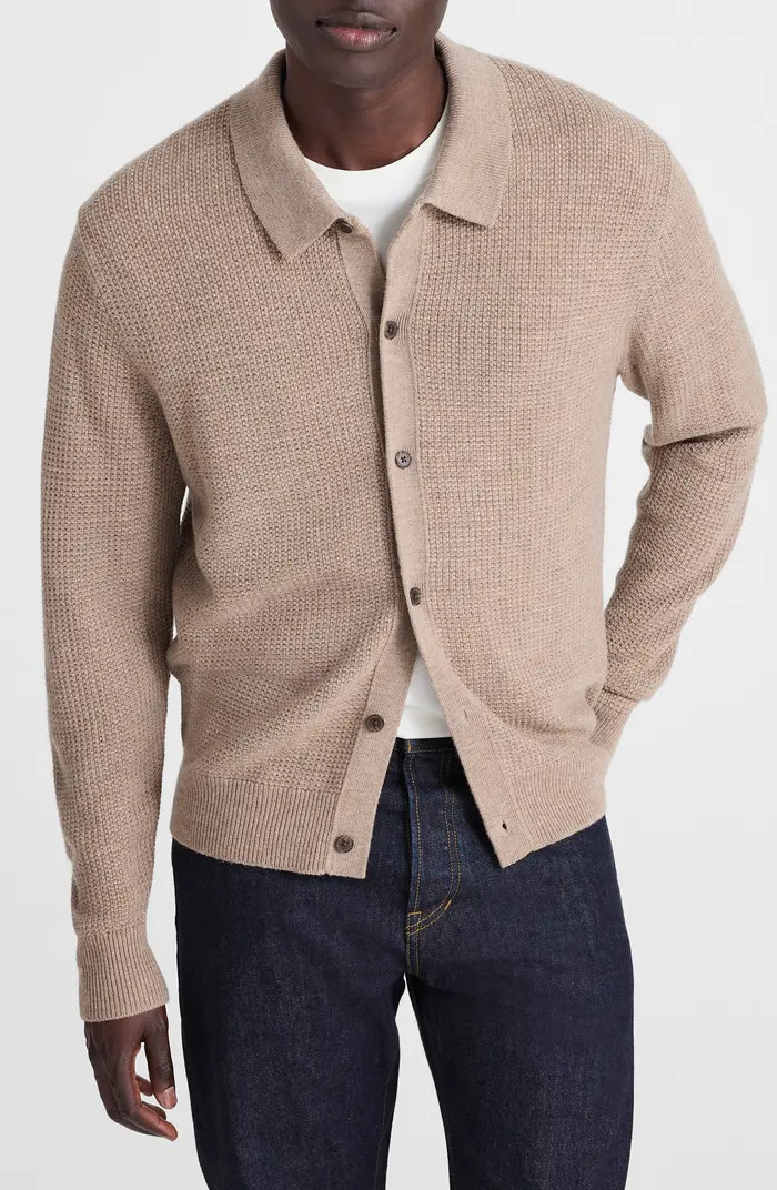 Merino Wool Collared Cardigan | Nordstrom