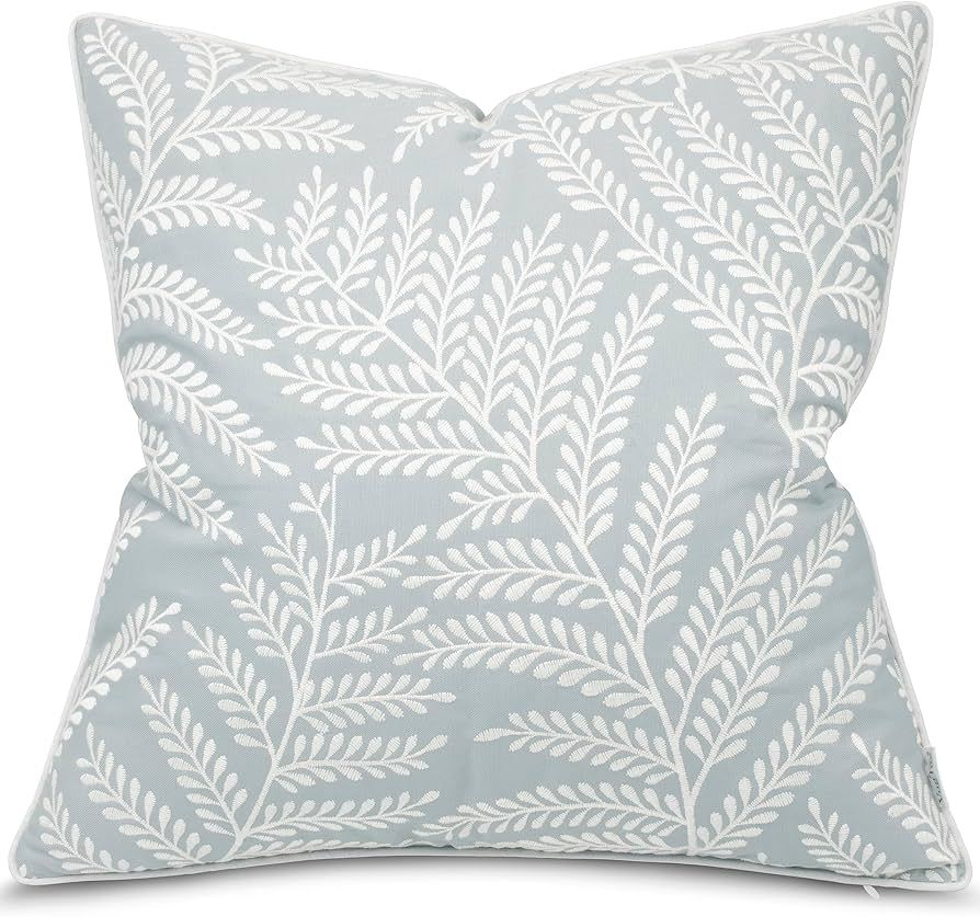 YugTex Fern Leaves Embroiderd Decorative Square Accent Throw Pillow Cover - Sofa, Chair, Couch, B... | Amazon (US)