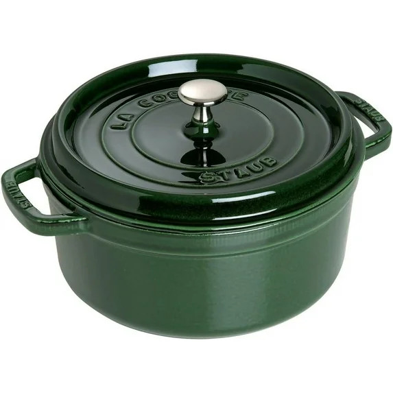 Staub Cast Iron 2.75-qt Round Cocotte - Basil, Made in France | Walmart (US)