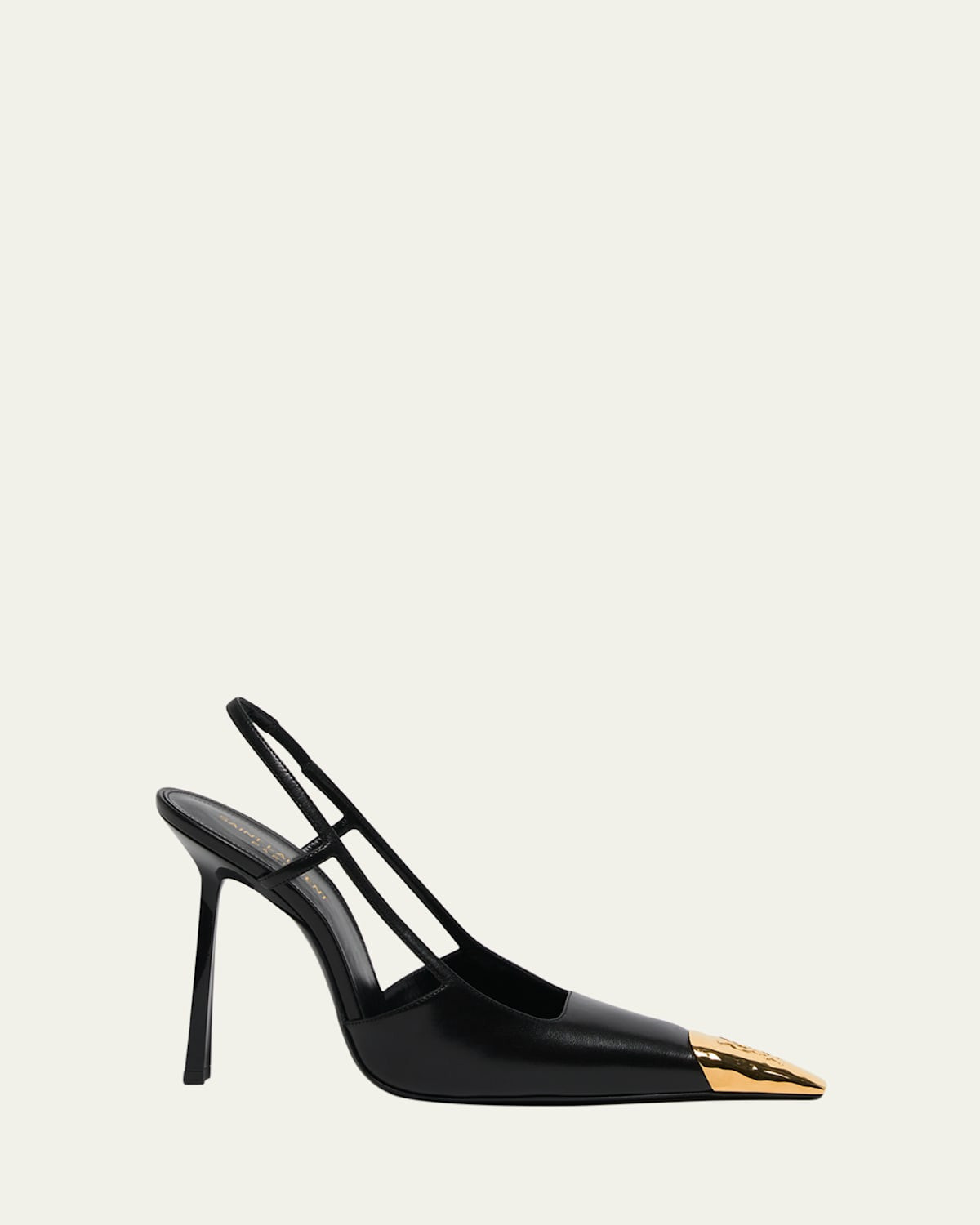 Jeanne Leather Metallic-Toe Slingback Pumps | Bergdorf Goodman