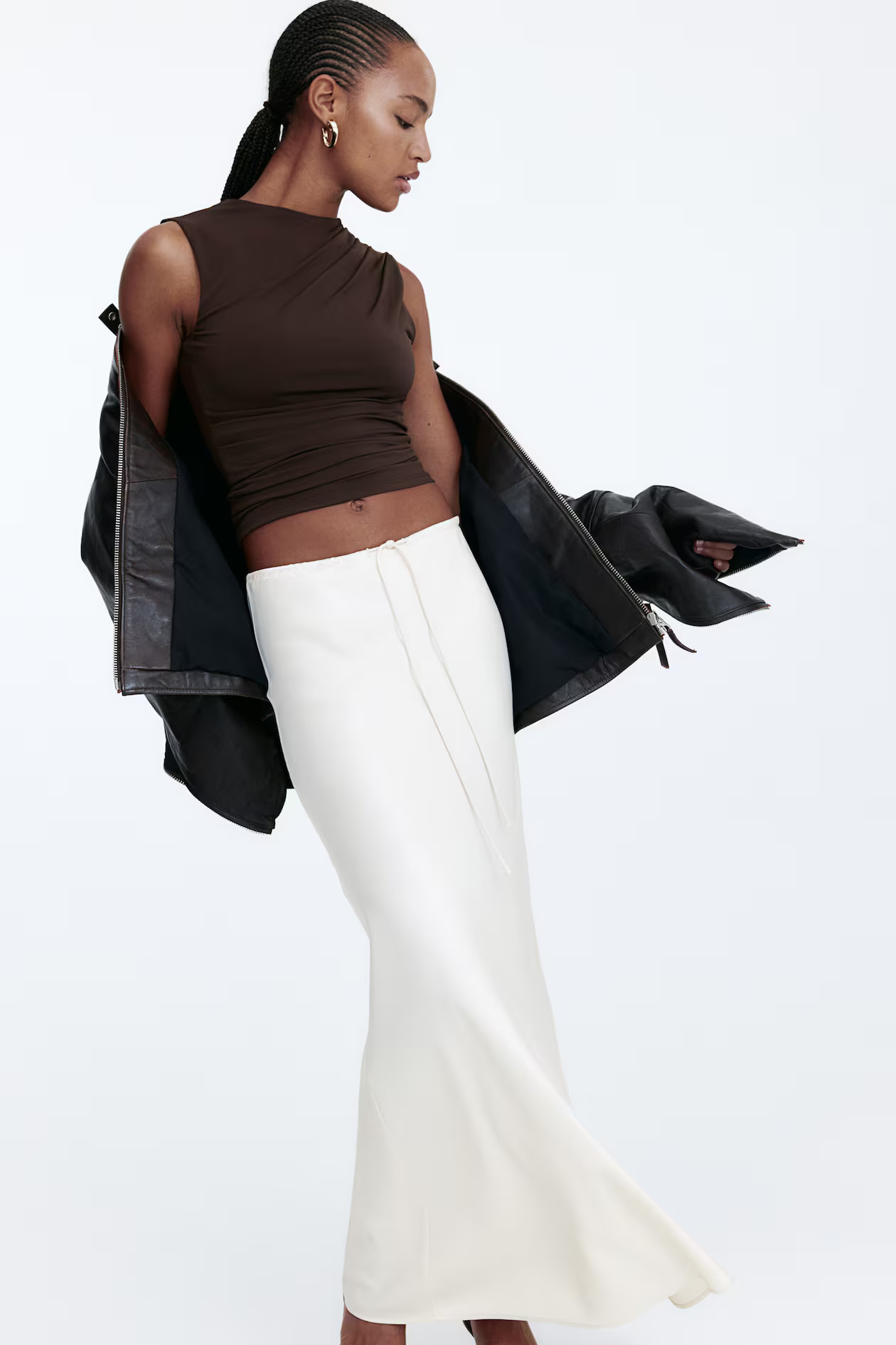 Satin drawstring skirt | H&M (UK, MY, IN, SG, PH, TW, HK)