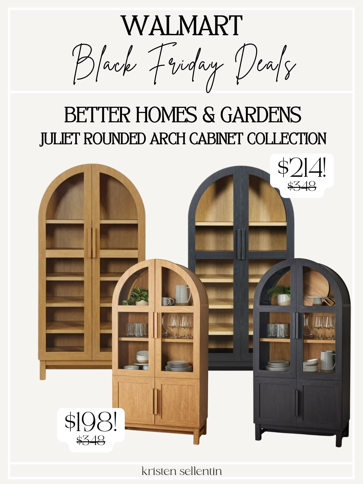 On Sale! Better Homes & Gardens
Juliet Rounded Arch Cabinet collection! 

 

#LTKCyberWeek #LTKHome #LTKSaleAlert