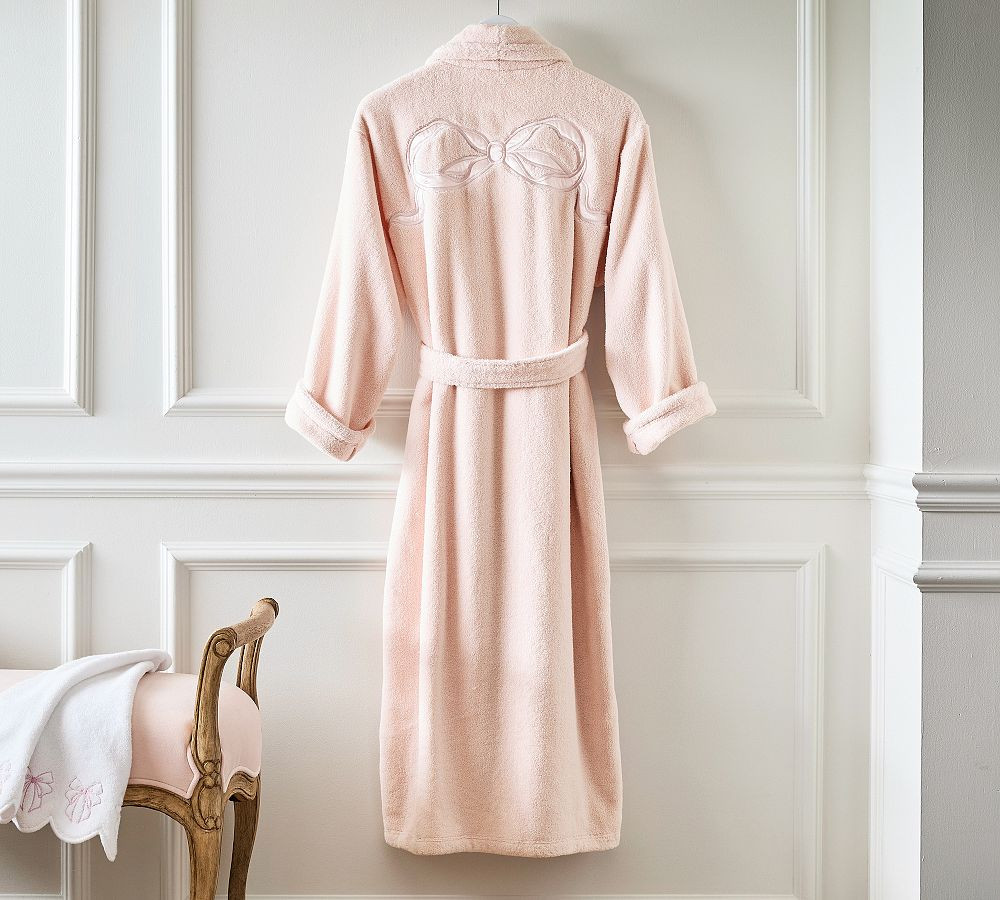 LoveShackFancy Appliqué Bow Robe | Pottery Barn (US)