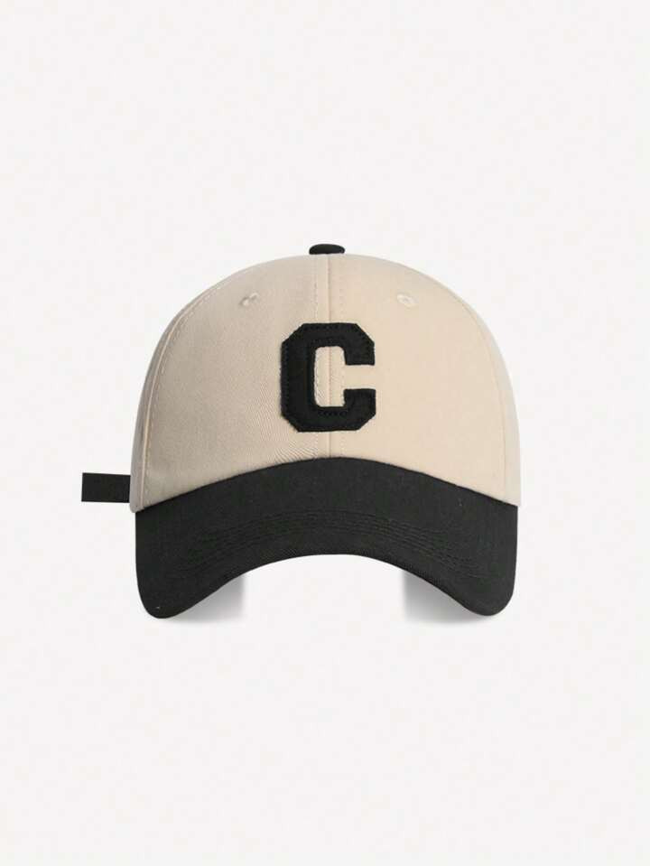 1pc [baseball Cap] Big Letter C Patchwork Baseball Cap, Suitable For Boys And Girls, Street Fashi... | SHEIN