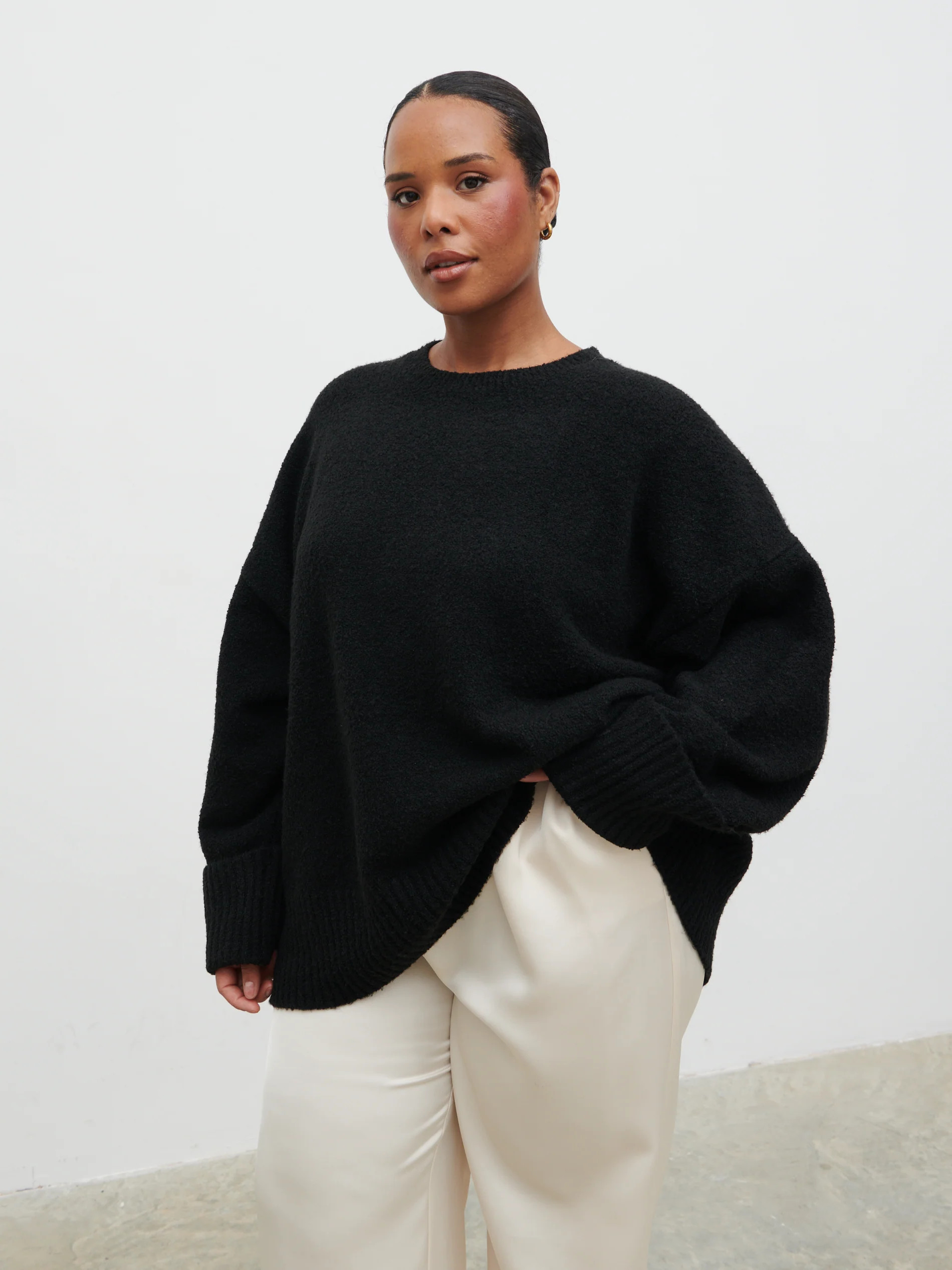 Camille Oversized Borg Jumper Curve | Pretty Lavish (UK)