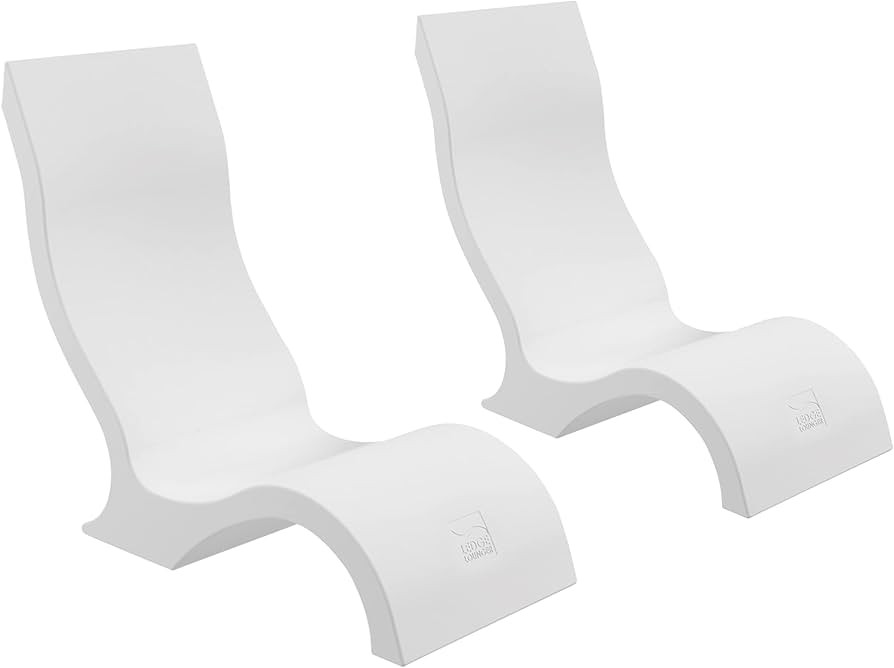 Ledge Lounger in-Pool Chair for 0-9 in. of Water (Set of 2, White) | Amazon (US)