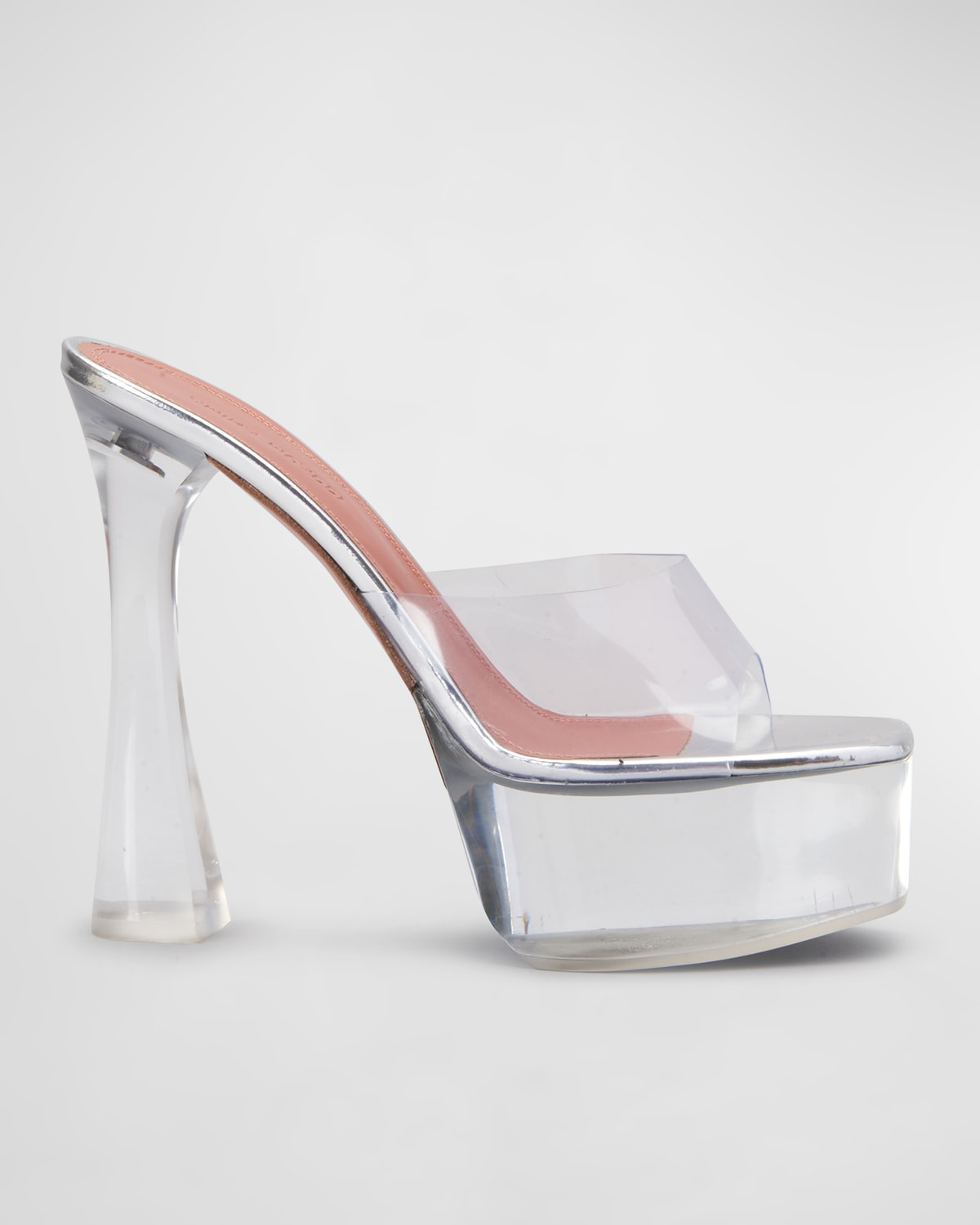 Dalida Transparent Platform Slide Sandals | Neiman Marcus