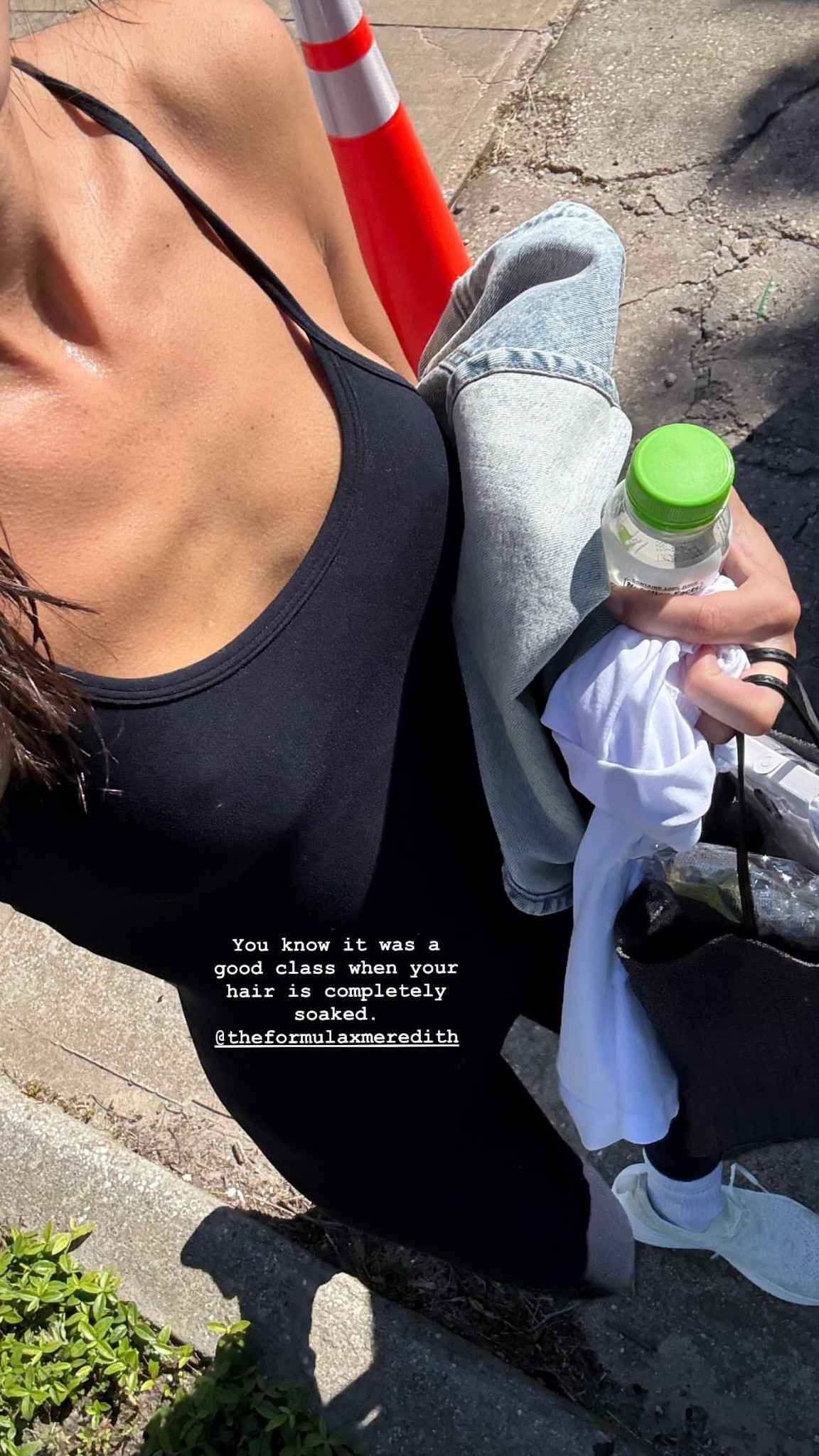 You know it was a good class when your hair is completely soakedd