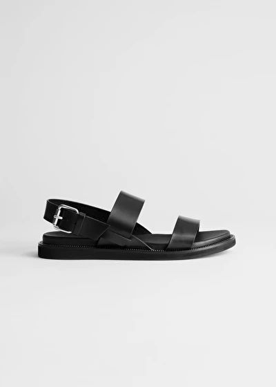 Diagonal Slingback Leather Sandals | & Other Stories (EU + UK)