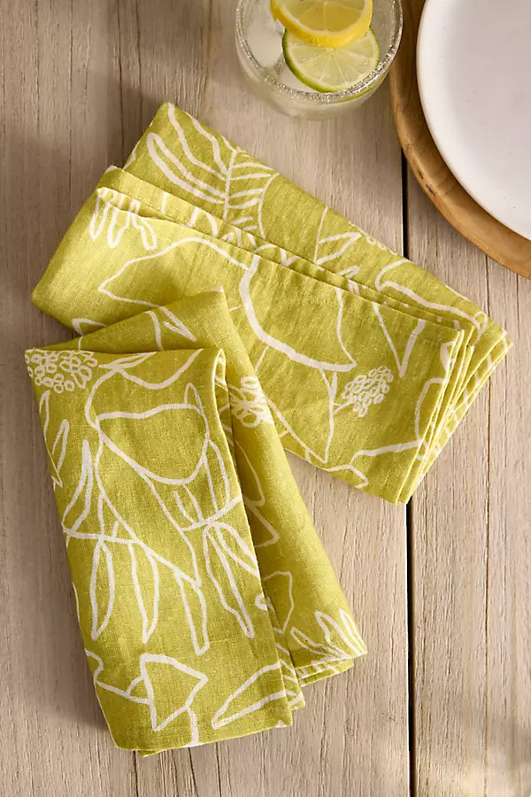 Botanical Linework Napkins, Set of 2 | Terrain