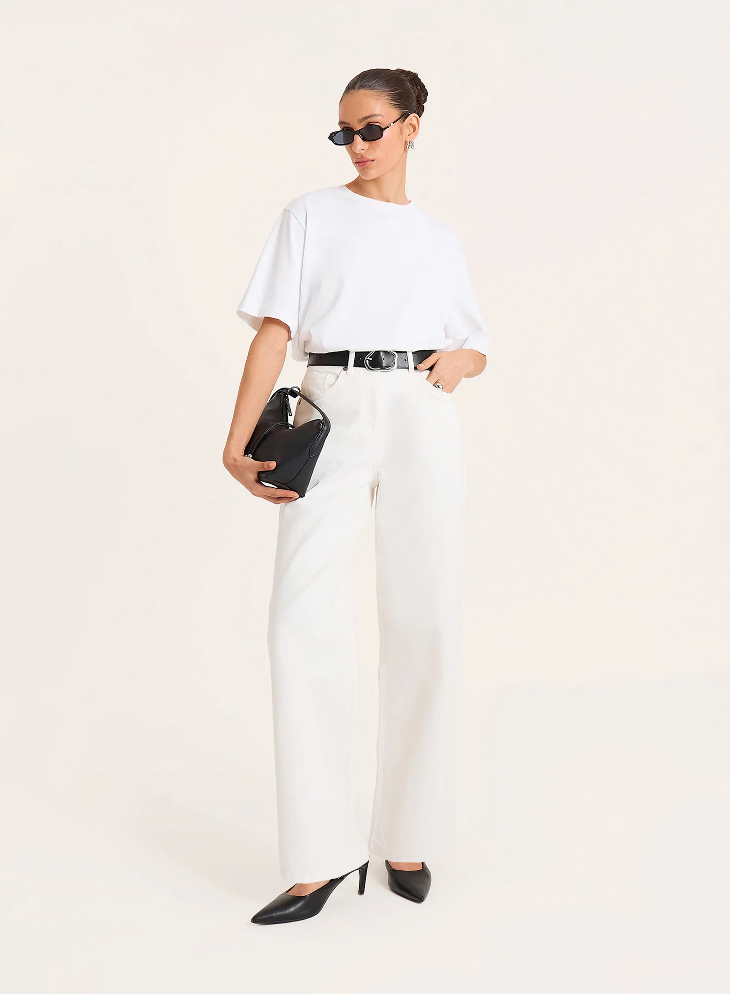 Women's White High Waist Straight Leg Jeans | Roman | 4th & Reckless | 4th & Reckless