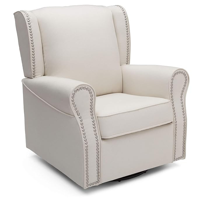 Delta Children Middleton Upholstered Glider Swivel Rocker Chair, Cream | Amazon (US)