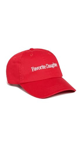 Favorite Daughter Women's Classic Logo Baseball Cap, Red/White, One Size | Amazon (US)
