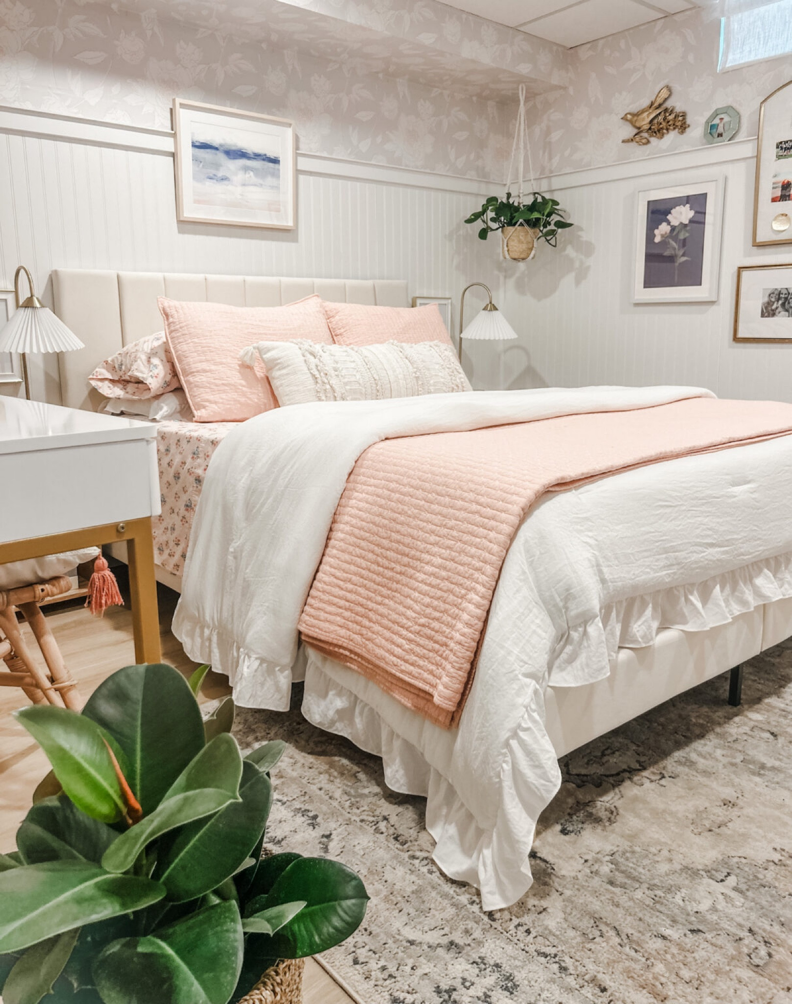 Teen girl bedroom makeover 
Boho bedroom decor
Girls bedroom decor
Amazon bed
Bedding
Fluffy white quilt coverlet
Blush quilt
Gallery frame
Macrame plant hanger
Coastal art print
Wall art
Target decor
Amazon furniture 
White desk vanity 

#LTKKids #LTKStyleTip #LTKHome