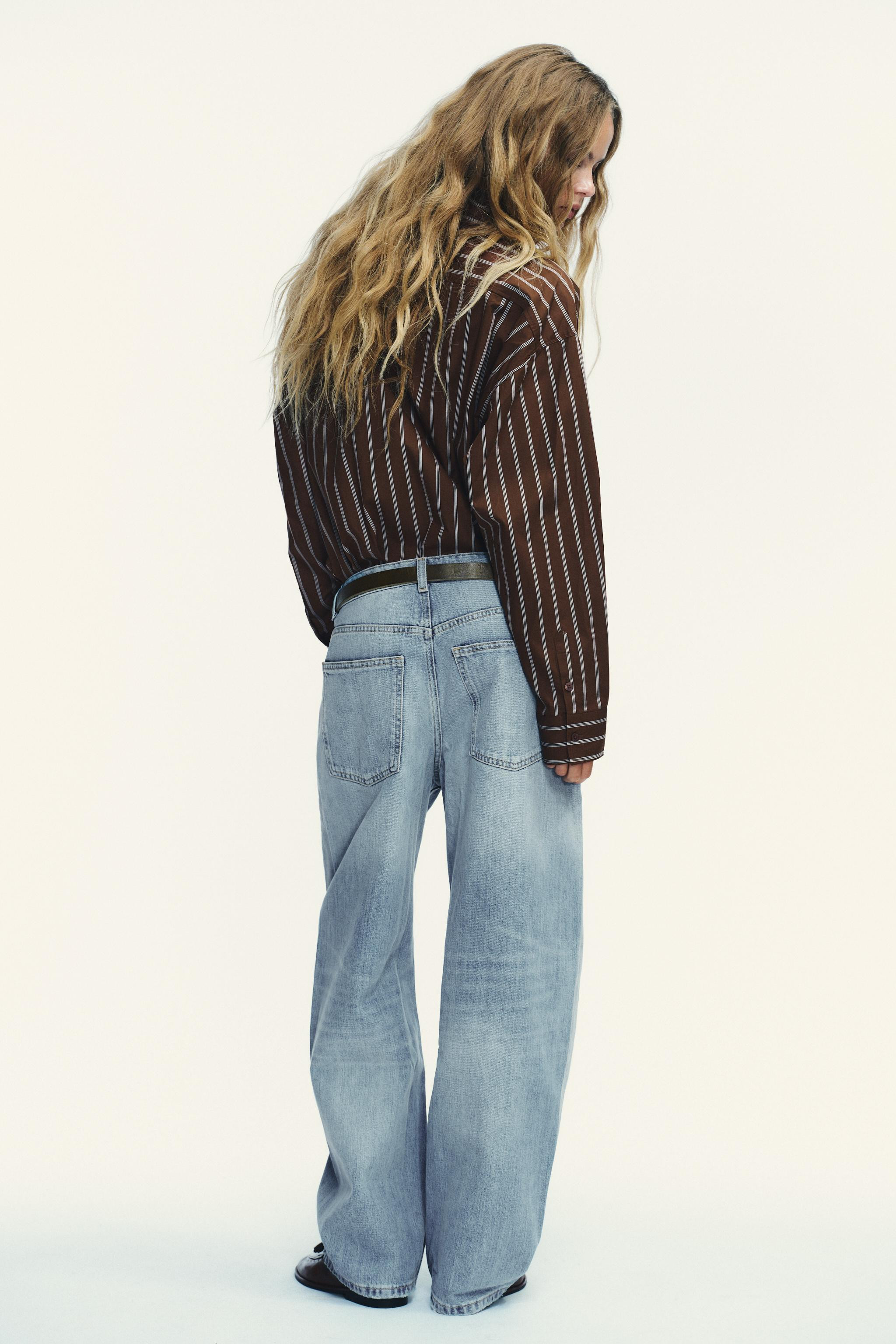 TRF BAGGY BALLOON MID-WAIST JEANS | Zara UK