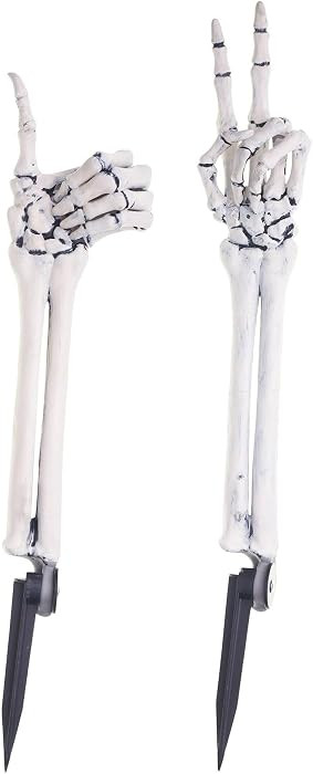 Grave Greetings Thumbs Up and Peace Sign Skeleton Arms | Amazon (US)