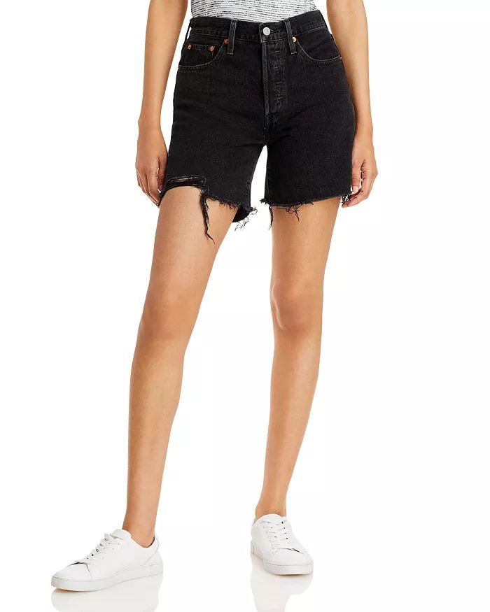 501 Mid Thigh Denim Shorts in Lunar Black | Bloomingdale's (US)
