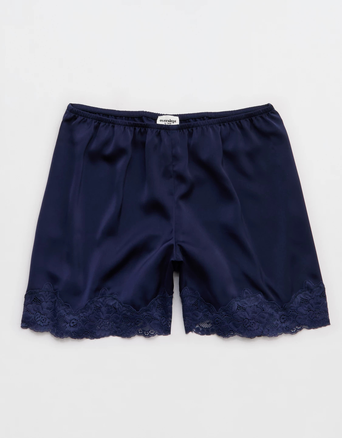OVERSLEPT by Aerie Liquid Satin Lace Trim Short | Aerie