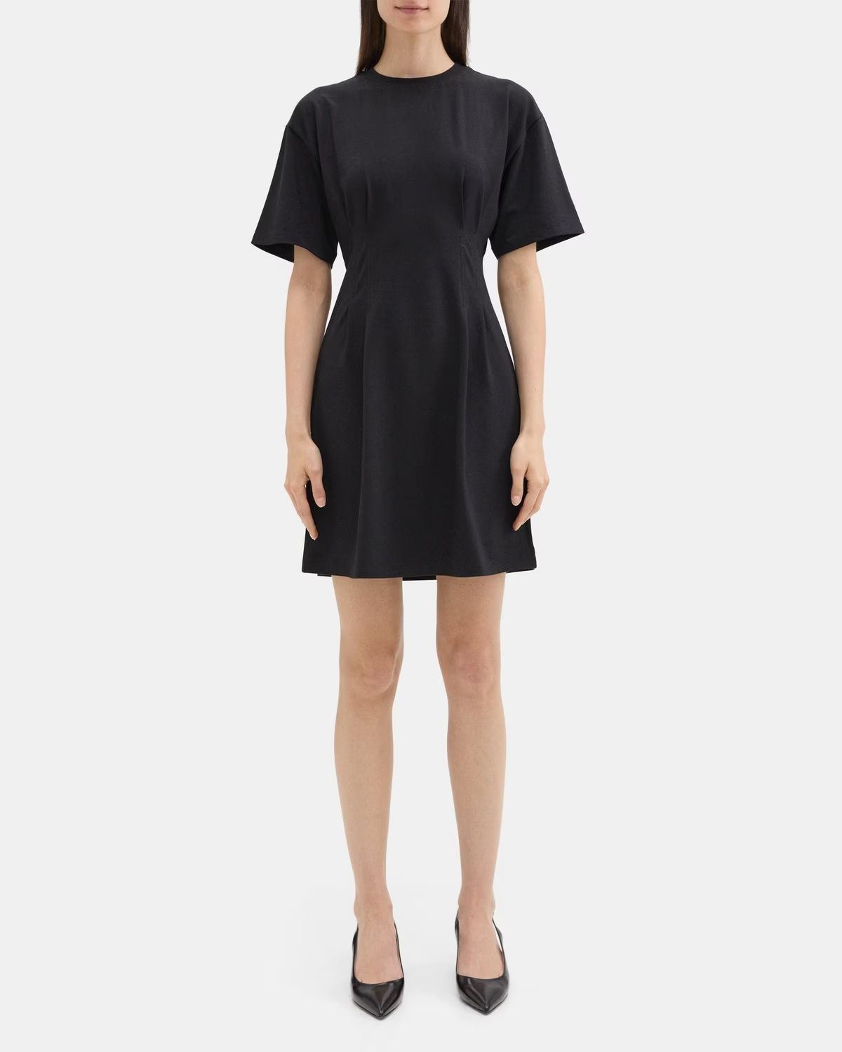 Corset Tee Dress in Stretch Modal Cotton | Theory Outlet