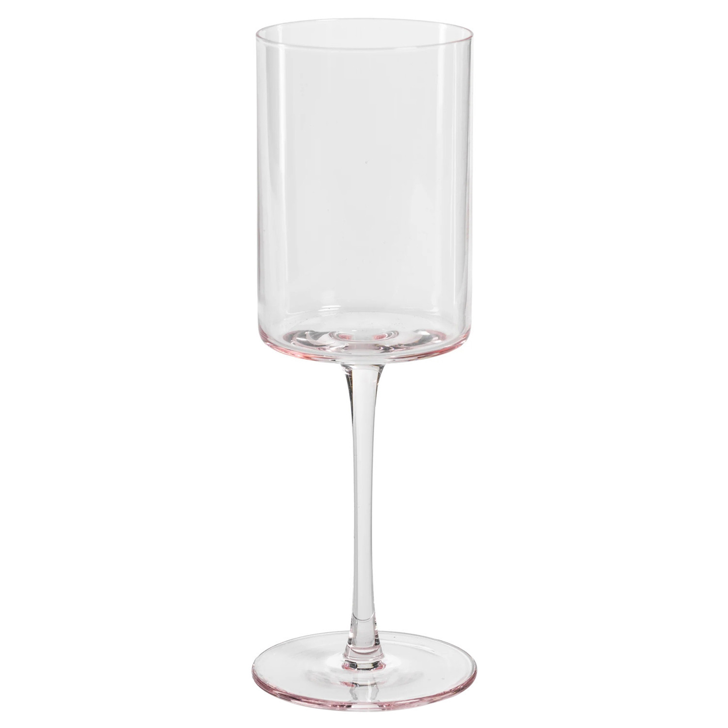 Franchesca Modern Classic Pink Wine Glass - Set of 6 | Kathy Kuo Home