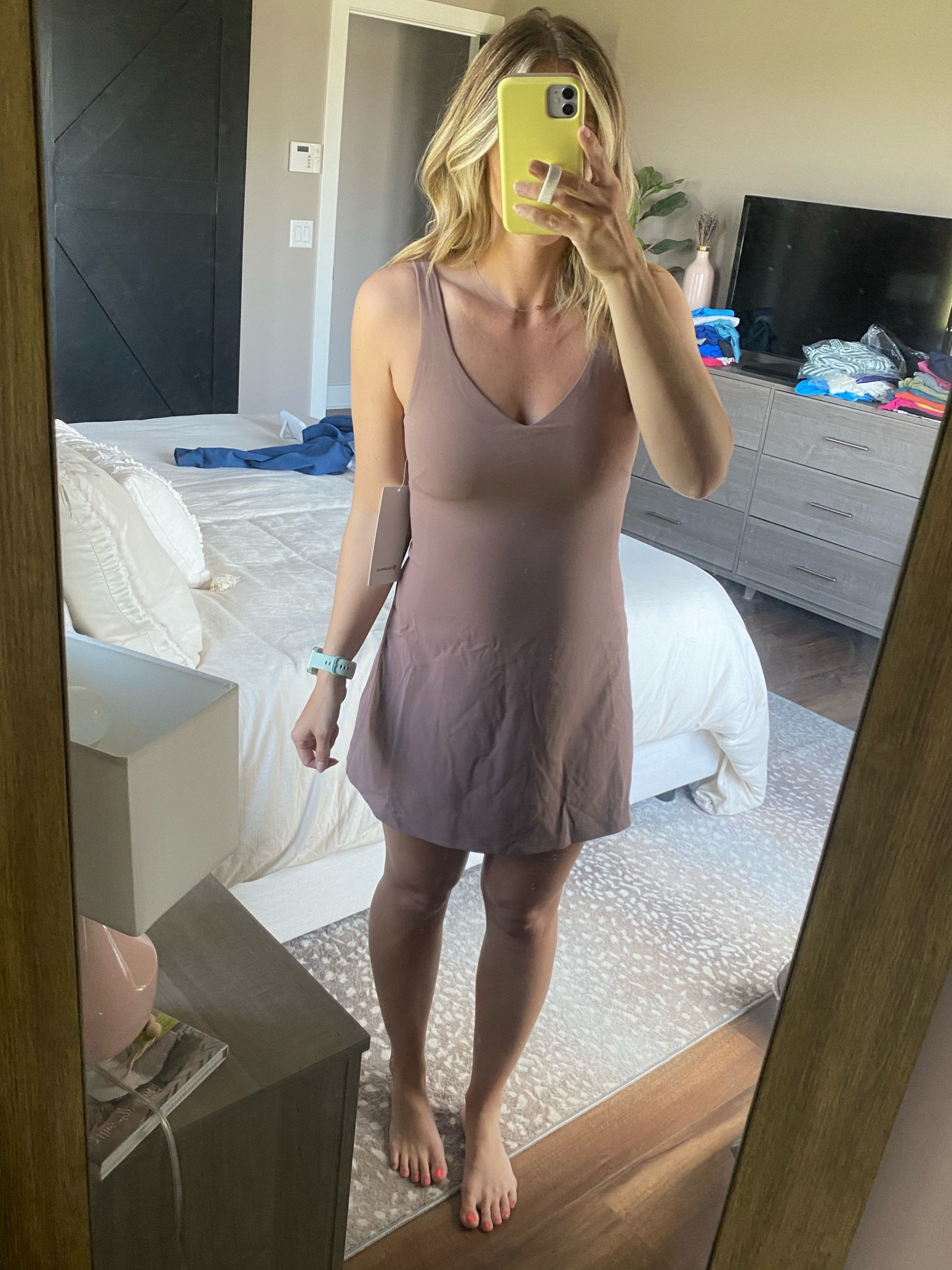 Got the new #lululemon align dress in twilight rose & I love it! It’s padded, shorts under can be removed to use the bathroom without fully undressing & the material is amazing. Would be cute with a bump too! Suggest sizing up 1 size from your align tank size and possibly up 2 sizes from your align leggings size! 

#LTKsalealert #LTKfit #LTKstyletip