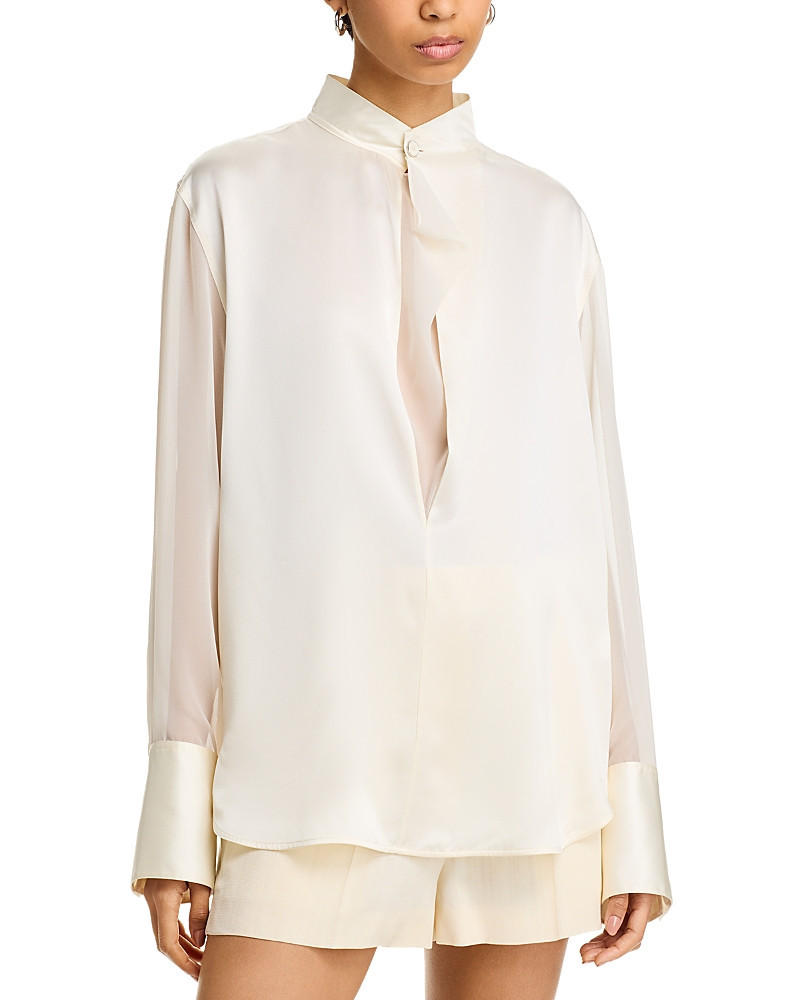 Helmut Lang Silk Relaxed Fit Top | Bloomingdale's (US)
